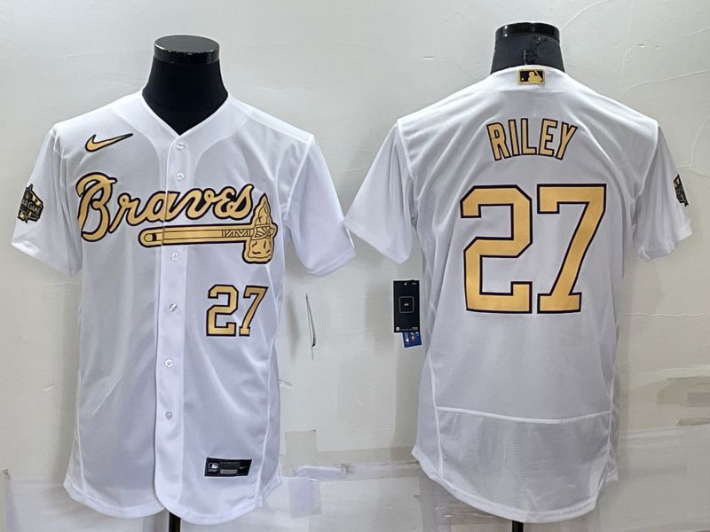 Men Atlanta Braves #27 Riley White 2022 All Star Elite Nike MLB Jersey